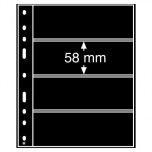 Optima margileht 4 vahega (58 x 180 mm), must tasust 