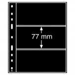 Optima margileht 3 vahega (77 x 180 mm) must taust