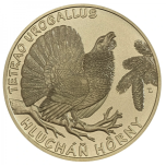 Fauna and flora in Slovakia. Western capercaillie. Slovakia 5€ 2024 commemorative coin