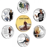 James Bond Sean Connery -  Tuvalu 4$ 2024 coloured 99,9% seven silver coin. set 