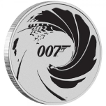 James Bond - 007 Tuvalu 1$ 2021. värvitrükis 99,99% hõbemünt, 31,1 g