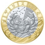 Zodiac Series Cancer. France 5€ 2025  base metal coin