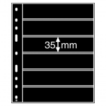 Optima margileht 6 vahega (35 x 180mm) must taust